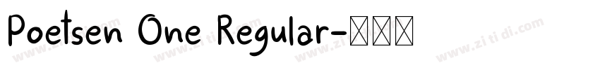 Poetsen One Regular字体转换